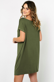 Italian Fashion Natura kr.r. Nocna koszula, khaki