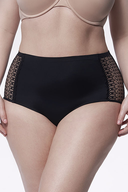 Julimex Opal panty Majtki wysokie figi, czarny