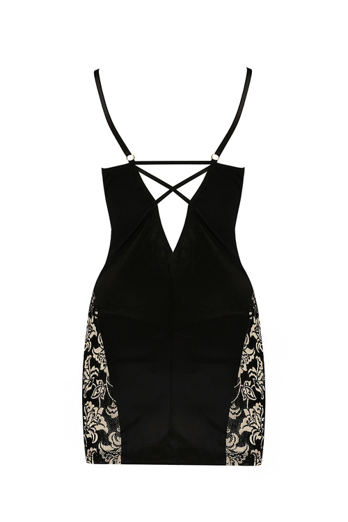 Casmir Victoria chemise Nocna komplet koszulka + stringi, black