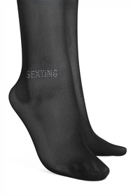 Obsessive Norless Sexy crotchless tights Wyrób pończoszniczy rajstopy, black