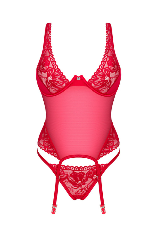 Obsessive Lacelove corset Gorset sexy, czerwony