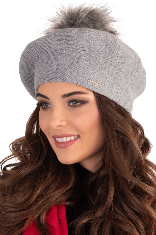 Vivisence 7035 Nakrycie głowy beret, szary