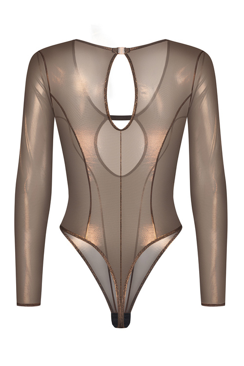 Obsessive Soranna long-sleeved teddy Body sexy, black