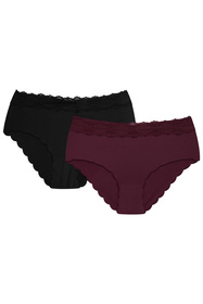 Henderson Fonza 43745 2-pak Majtki figi, black/plum
