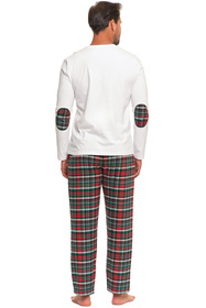 Moraj PDM6900-001 Nocna piżama, patt 1-white/green/red