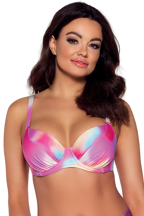 Ava SK-163 Kostium kąpielowy biustonosz usztywniany, pastel tie dye