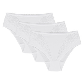 Wol-Bar Eco-Ga 3-pak Majtki figi, biały