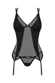 Obsessive Nesari corset Gorset sexy, czarny