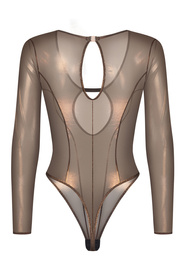 Obsessive Soranna long-sleeved teddy Body sexy, black