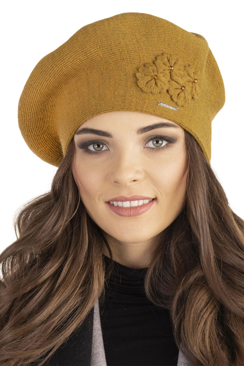 Vivisence 7006Kmpl Komplet beret+szalik, miodowy