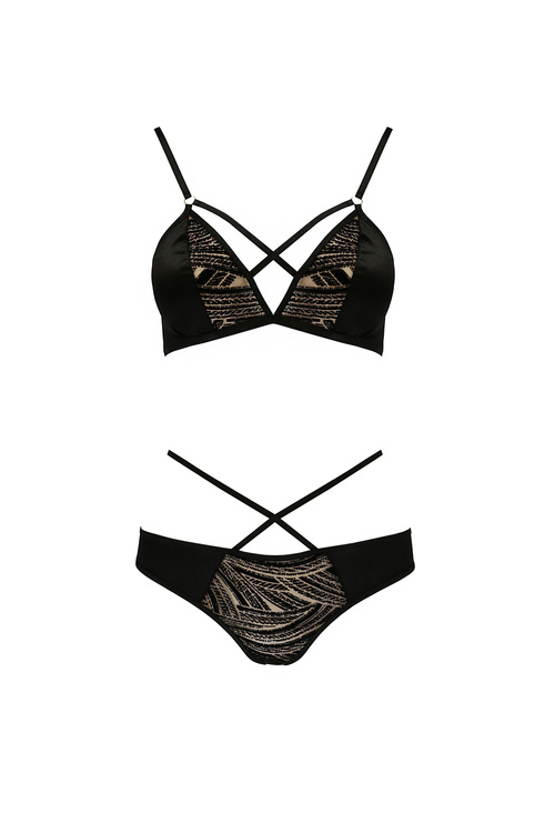 Casmir Lara bikini Nocna komplet biustonosz + stringi, black