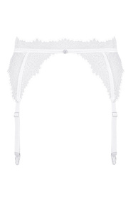 Obsessive Bianelle garter belt Pas do pończoch niski, biały