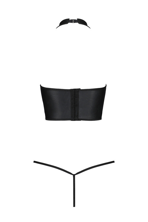 Passion Genevia set Nocna komplet półbiustonosz + stringi, black