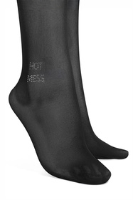 Obsessive Norless Mess crotchless tights Wyrób pończoszniczy rajstopy, black