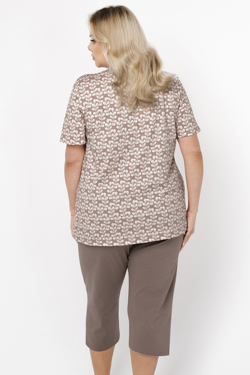 Italian Fashion Ramira kr.r. sp.3/4 Nocna piżama, druk/cappuccino