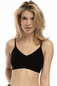 Julimex Bamboo Bralette Biustonosz braletka, czarny