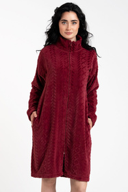 Italian Fashion Rena dł.r. Nocna szlafrok, bordo