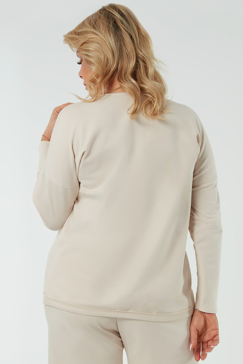 Italian Fashion Madri dł.r. Bluza nierozpinana, beż