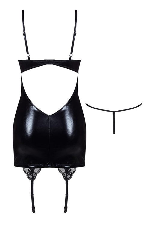 Beauty Night Gemma chemise BN6598 Нічна комплект майка + стрінги, чорний