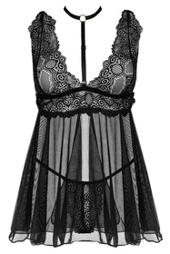 Beauty Night Milana babydoll BN6758 Нічна футболка, чорний