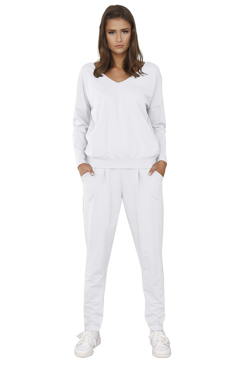 Italian Fashion Karina dł.r. dł.sp. Dres homewear, biały