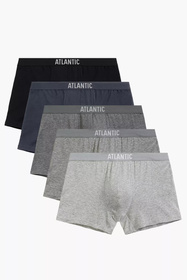 Atlantic 5BMH-011 5-pack Majtki bokserki, czarny/szary/ciemnoszary/jasnoszary/grafit