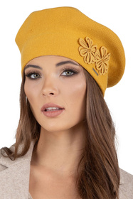 Vivisence 7007 Nakrycie głowy beret, miodowy