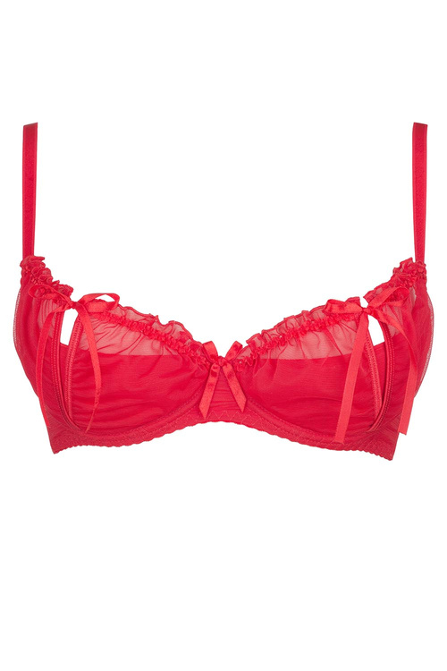 Axami V-6441 Magenta Biustonosz półbiustonosz, czerwony