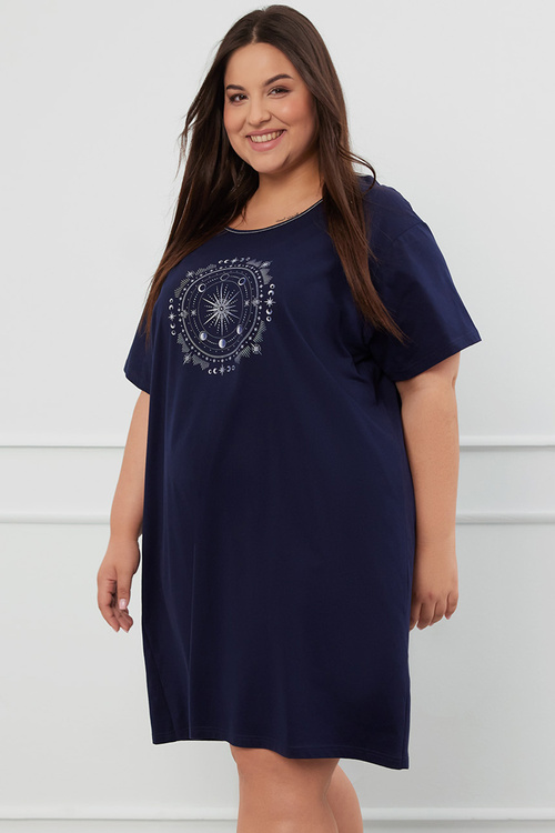 Italian Fashion Arugia kr.r. Nocna koszula, granat