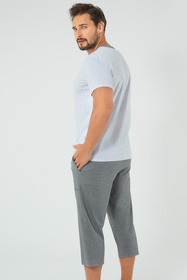 Italian Fashion Junak kr.r. sp.3/4 Nocna piżama, j.melanż/śr.melanż