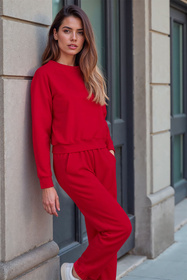 Vivisence 9104 Spodnie dres, czerwony