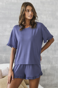 Italian Fashion Styl kr.r. kr.sp. Nocna piżama, niebieski