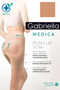 Gabriella Medica Push-up 20 Den Code 127 Wyrób pończoszniczy rajstopy, beige