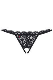 Obsessive 831-THC-1 Majtki stringi otwarte, czarny