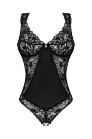 Obsessive Donna Dream crotchless teddy Body sexy, czarny
