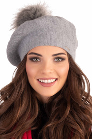 Vivisence 7035Kmpl Komplet beret+szalik, jasnoszary