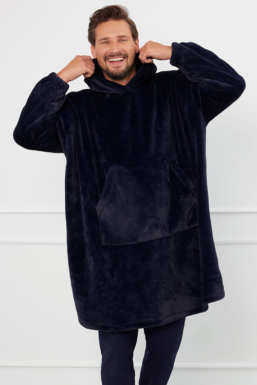 Italian Fashion Forio dł.r. Nocna szlafrok, granat