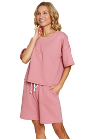 Doctor Nap DRS.7220 Komplet szorty + bluza, bluch rose