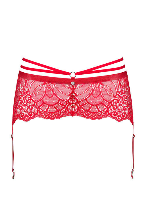 Obsessive Loventy garter belt Pas do pończoch niski, czerwony