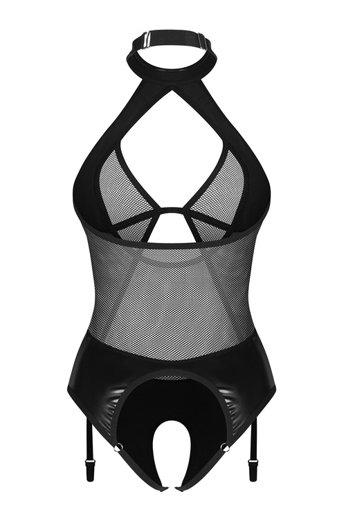 Obsessive Dominna crotchless teddy Body sexy, black