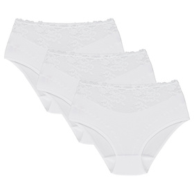 Wol-Bar Eco-Hi 3-pak Majtki figi, biały
