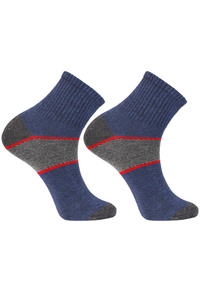 Moraj CSM200-073 Skarpety za kostkę, patt 2-blue/graphite/red