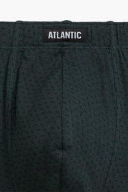 Atlantic 3MH-197 3-pak Majtki bokserki, szmaragdowy/czarny/szary