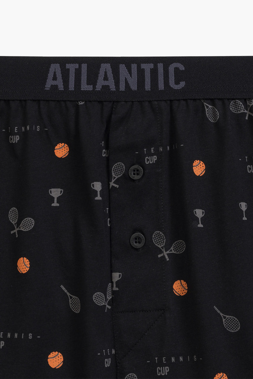 Atlantic 2MBX-052 2-pak Majtki bokserki, czarny/niebieski