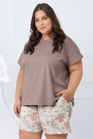 Italian Fashion Solita kr.r. kr.sp. Nocna piżama, cappuccino/druk
