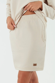 Italian Fashion Stella mini Spódnica dresowa, beż