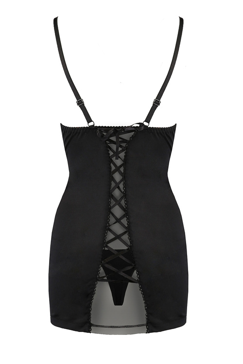Avanua Melek chemise Nocna komplet koszulka + stringi, black