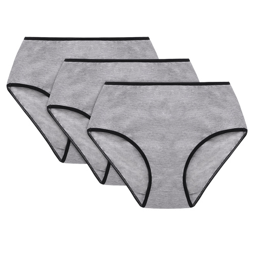 Vivisence 4017 3-pack Трусики високі трусики, чорна гумка: сірий