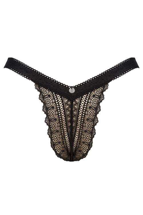 Obsessive Estiqua panties Majtki figi, czarny