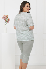 Italian Fashion Eleni kr.r. 3/4 sp. Nocna piżama, druk/mięta